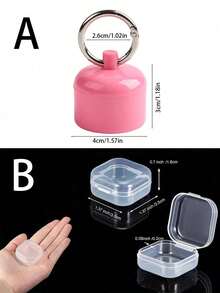 1pc Portable Jewelry Storage Box, Pill Box Keychain Container, Keychain, Portable Ring Storage Keychain, Women's Travel Ring Storage Keychain, Earrings, Rings, Small Round Metal Ring Box, Convenient For Outdoor Travel Jewelry Storage - Multicolor - View 11