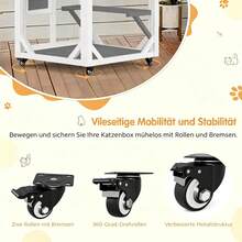 YODOLLA Outdoor Cat House With Waterproof Roof & 4 Levels (180 Cm) - White - View 5