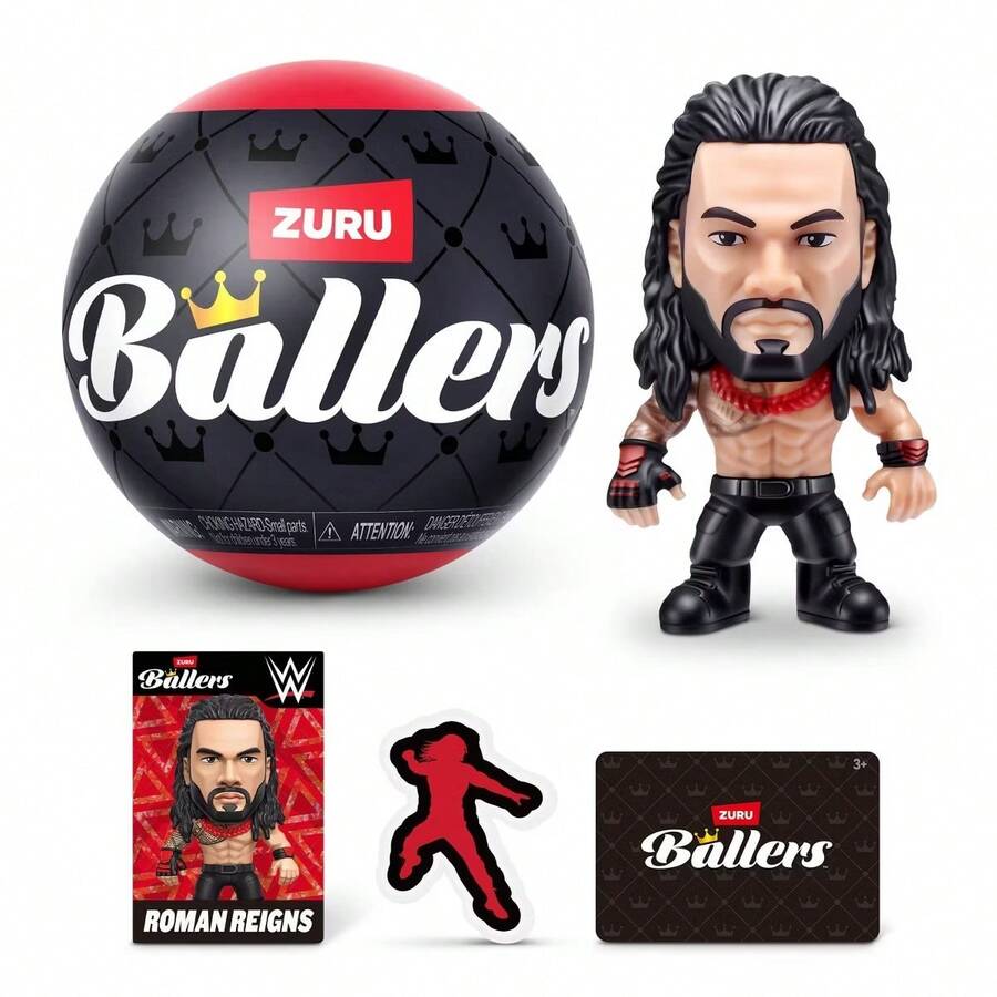 ZURU WWE Ballers Series 1 By ZURU _ Officially Licensed WWE Superstars; Mystery Capsule Unboxing; 16 To Collect; Build Your Roster; Collectible Figures(Style Selected At Random)