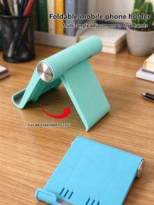 [Foldable|Portable] 1pc Foldable Portable Phone Stand | Multi-Functional, Stable, Durable | Suitable For Home, Office, Travel, Watching Movies Desktop Tablet Holder | Perfect Holiday Gift For Father's Day, Mother's Day - A - View 4