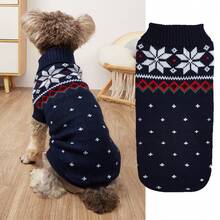 Pet Turtleneck Knit Jumper, Maple Leaf Dachshund Printed Warm Dog Sweater For Small Dogs - Multicolor - View 14