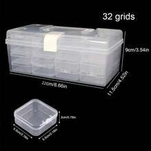 32pcs Plastic Storage Box Set - Beads Storage, Multi-Functional Organizer Box, Suitable For DIY Crafts, Beads, Jewelry And Nail Art Supplies - Portable Compartment Box With Adjustable Dividers, Containers, Accessories, Home Organization - Multicolor - View 12