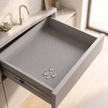 Flexible EVA Drawer Liner, Light Gray 3D Diamond Embossed Surface, Cut To Size, Stain-Resistant And Non-Slip, Suitable For Various Storage Cabinets, Blocks Moisture And Dirt, Prevents Mold And Scratches, Easily Optimizes Cabinet Storage Environment - View 6