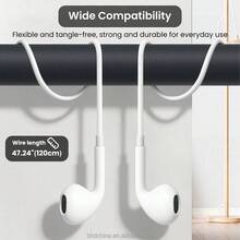 1Pack USB C Headphones Compatible With IPhone 17/16/15 Pro Max Plus Type C Earphones With Microphone & Remote Earbuds Compatible With IPhone17/18/16/15 Pro, Compatible With Pad,/S23/S22/S21/S20/Ultra Note 10/20 Earphones With 120cm Cord - Orange C - View 1