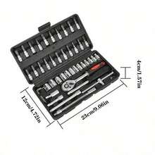 1 Set Heavy Duty Chrome Vanadium Steel Professional Car Repair Tool Set, Premium Professional Multi-Function Socket Wrench Set, Universal Professional Tool Set For Home And Car Repair, Suitable For Enthusiasts And Professionals, Durable Men's Tool Set, Reinforced Load-Bearing Car Parts Repair Set, Wear-Resistant Practical Work Tool Set, High-Strength Industrial Socket Wrench, Portable Non-Slip Motorcycle Parts Repair Tool, Professional Grade Car Mechanical Tool Set, Exquisite Gift Christmas Tool Set - Multiple Styles - View 7