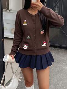 Women Cardigans - Brown - View 4