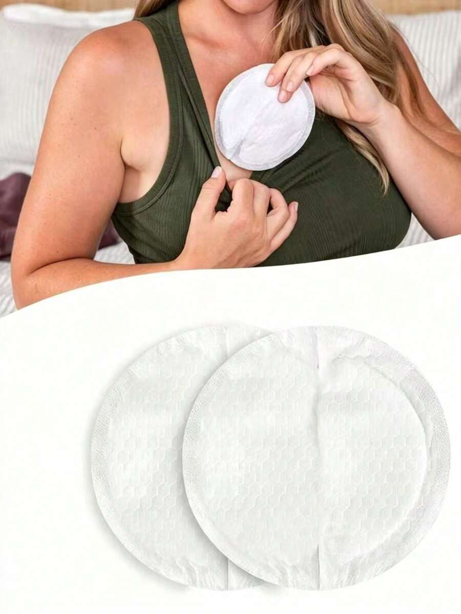 100pcs/30pcs/10pcs/2pcs Minimalist Disposable Nursing Pads, Ultra-Thin/Lightweight Soft Non-Restrictive Breast Pads, Travel/Travel Essentials, Disposable Use, Non-Woven Fabric Material, Suitable For All Skin Types, Swimming, Postpartum Essentials, Camping Essentials, Disposable Underwear - View 1