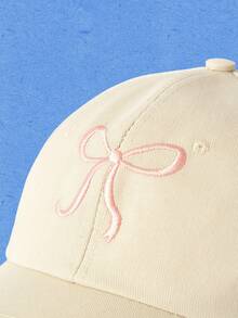 Popjeli 1pc Bow-Knot Baseball Cap, Casual Versatile Sun Visor Hat For Men & Women, Suitable For Spring/Summer, Y2K Solid Color - Pink - View 11