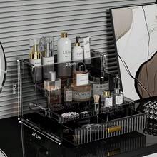 1pc 3‑Tier Drawer‑Style Desktop Storage Box,Multifunctional Vanity Organizer&Vanity Decor,Desk Organizer,Drawer Organizer For Organizers Storage,For Earrings,Lipsticks&Small Trinkets,Ideal For Bedroom Dresser,Dorm,Home Desk And Office Study Organizer - Multicolor - View 14