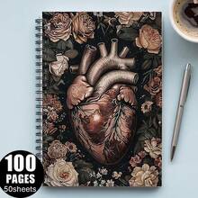 1 buah Jurnal & Perencana Ilmu Kedokteran - Buku Catatan Spiral Gradien Ungu Biru Merah Muda dengan Anatomi Otak & Jantung, Neurosains & Biologi untuk Mahasiswa Kedokteran, Dokter, Perawat - Hadiah Buku Catatan Laboratorium untuk Penggemar Sains (Balnce) - Satu buku (50 halaman, 100 halaman) - View 11