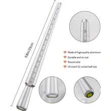 1/2pcs Ring Sizing Tool Set, Includes Solid Steel Ring Mandrel And Rubber Jewelry Hammer, US Size 0-13, For Men's And Women's Jewelry Ring Sizing And Shaping - Multicolor - View 2