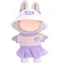 New Casual Fashion Outfit Set, Includes T-Shirt, Shirt, Tulle Skirt, Princess Dress, Overalls, Compatible With 17cm FORLABUBU Dolls (Doll And Shoes Not Included) - Multicolor - View 13