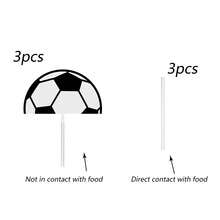 6pcs/3pcs/1pc Football Themed Birthday Cake Decoration Set, Including Acrylic Football Goal, Football Cake Decorations, Suitable For Football Sports Birthday Party Decor - Multicolor - View 9
