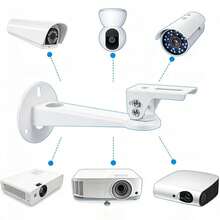 Projector Wall Mount Bracket & Home Security Camera Bracket, 360° Rotatable Projector Mount, Heavy Duty Metal Wall Mount - View 2