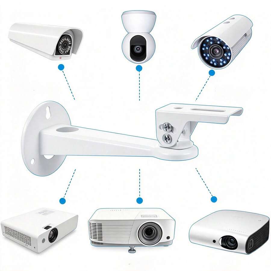 Projector Wall Mount Bracket & Home Security Camera Bracket, 360° Rotatable Projector Mount, Heavy Duty Metal Wall Mount