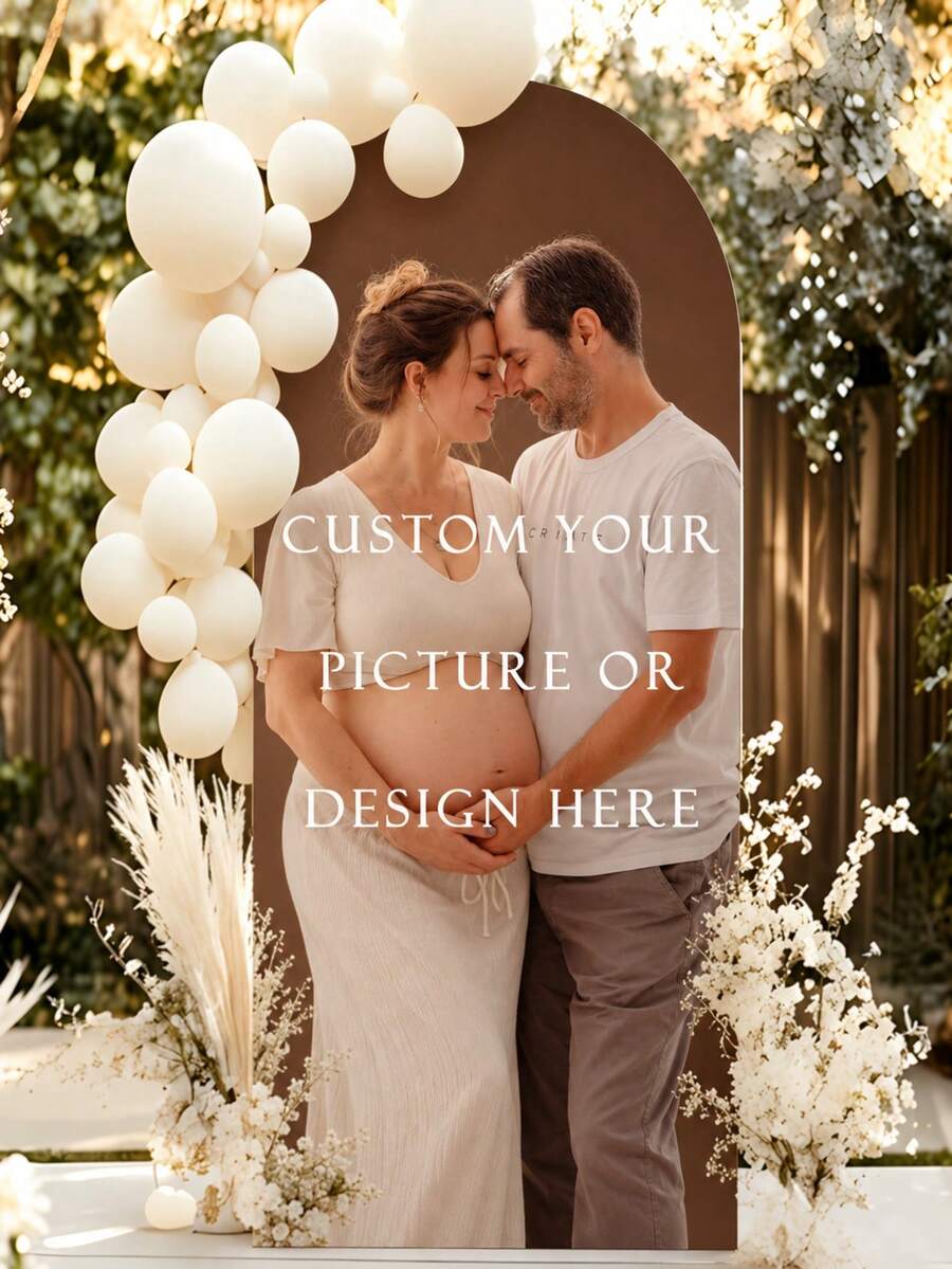 Personalized Elastic Canvas Arch Backdrop Cover - Custom Arch Backdrop Cover For Dome Backdrop Frame, No Electricity Required, Indoor/Outdoor Use, Durable Elastic Polyester Material Banner Cloth, Festive Atmosphere, Party Decoration, Multiple Sizes Available, Perfect For Graduation Season, Birthday Party, Wedding Party, Christmas, Halloween, Valentine's Day, Mother's Day, Easy To Set Up, Suitable For Birthday, Theme Party, Wedding - Multicolor - View 1