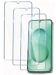 3pcs Tempered Glass Screen Protector, Anti-Fingerprint Waterproof Shockproof Phone Accessory, Case Friendly, Easy To Clean, Supports Screen Fingerprint Unlock, High Definition Display Edgeless Film - Clear - View 2