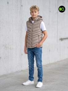 Big City Tween Boys Extended Size Tanks - Beige - View 5
