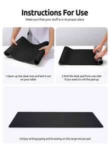 1pc Solid Color Mouse Pad, Minimalist Desk Mat, Suitable For Home, Office, School, PU Leather Material - View 6