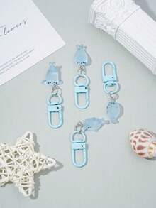 Cute Transparent Blue Seal Bag Charm, Mini Resin Ocean Animal Keychain Pendant, Handbag Backpack Decoration Accessory, Adorable Party Gift - Sea Lion Pendant - View 5