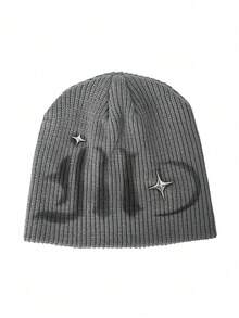 Unisex Fashion Y2K Jacquard Knit Hat, Warm, Suitable For Autumn/Winter Casual Wear - Multi-color-graffiti Stars - View 13