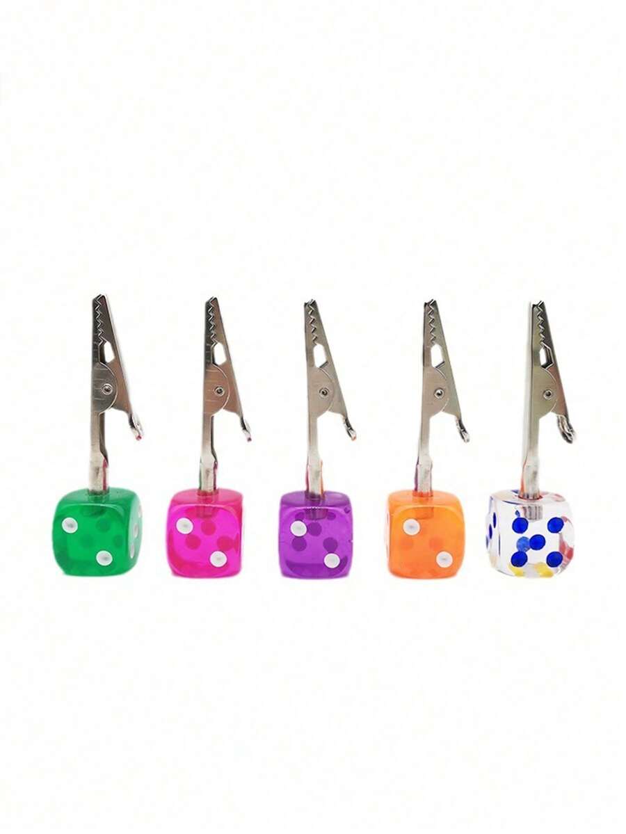 1pc Unique Transparent Dice Shaped Multi-Color Cigarette Holder Stand, Anti-Scalding Smoking Accessory - Multicolor - View 1