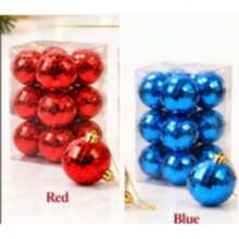 5cm Christmas Tree Baubles 12PCS Decorative Hanging Ball Set - Random - View 26