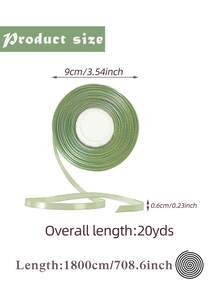 Sage Green Satin Ribbon 1 Inch X 20 Yards, Solid Fabric Sage Green Ribbon For Gift Wrapping, Bow Making, Wreaths, Bridal Bouquets, Floral, Sewing Crafts, Weddings, Baby Showers And Handmade Decor - Mint Green - View 15