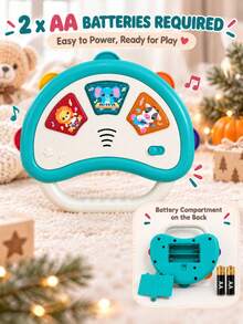 Baby Musical Hand Drum Toy, Interactive Hand Drum With Lights And Sounds, Sensory Toy, Baby Toy, Christmas Gift, Baby, Newborn Essentials - Multicolor - View 11