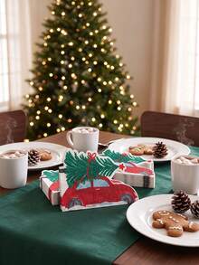 1set Christmas Napkins – Suitable For Christmas Dinner Table Decor And Use As Napkins; Ideal For Parties, Birthdays, And Holiday Table Settings. - A - View 6