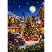 1PC DIY 5D Diamond Painting Kit Christmas Theme Pattern - Round Full Drill Art Mosaic Craft, Home Wall Decor, Unframed - No Frame - View 7