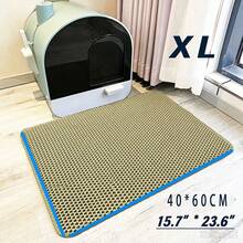 Thickened & Oversized Multi-Size Cat Litter Mat, Double-Layer Waterproof Cat Litter Pad For Small, Medium And Large Litter Boxes, Washable Cat Litter Cleaning Mat, 1.2cm Thick Cat Litter Box Mat - Multicolor - View 9