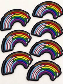 1pc/2pcs/3pcs/5pcs/6pcs/7pcs Inclusive Rainbow Pride Patch - Multicolor - View 11