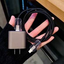 Minimalist Black Protective Case Compatible With Apple 18/20W Charger, Data Cable Protector And Cord Organizer - Multicolor - View 5