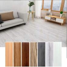 20pcs Peel And Stick Faux Wood Grain Floor Strips, PVC Self-Adhesive Floor Stickers, Easy DIY Floor Renovation, Multiple Colors Available, Suitable For Bedroom, Living Room, Apartment Interior Decoration - 20pcs - View 1