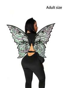 1pc Gold Foil Butterfly Fairy Wings, Suitable For Cosplay, Festival Parties, Ball Performances, An Ideal Halloween Gift - Multicolor - View 16