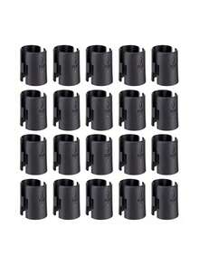 8 Sets Storage Rack Clips, Storage Rack Bracket Accessories, Warehouse Wire Rack Tube Clips, These Storage Rack Accessories Are Designed To Replace Damaged Storage Rack Clips, No Need To Buy New Storage Racks, Saving You A Lot Of Money - Black - View 1