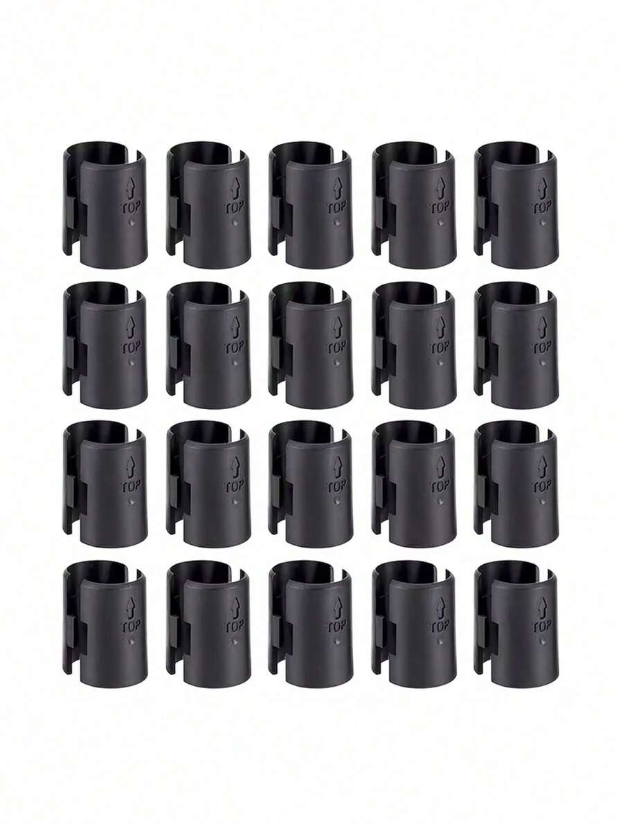 8 Sets Storage Rack Clips, Storage Rack Bracket Accessories, Warehouse Wire Rack Tube Clips, These Storage Rack Accessories Are Designed To Replace Damaged Storage Rack Clips, No Need To Buy New Storage Racks, Saving You A Lot Of Money - Black - View 1