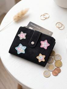 Star Card Bag Credit Card Holder Coin Purse Portable Id Card Wallet Bag Lightweight Portable Bank Card ID Card Student Card Storage Small Wallet - Multicolor - View 5