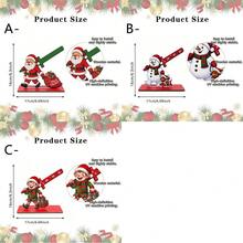 1 cái giá đỡ cuộn giấy lau bếp bằng gỗ sáng tạo Giáng Sinh, thiết kế vui nhộn hình ông già Noel xách túi quà, đế dày chắc chắn, giá để giấy lau bàn không cần khoan, kết hợp tính tiện dụng và trang trí lễ hội, phù hợp cho mặt bếp, bàn ăn, quầy cà phê, quầy ăn sáng và trang trí nhà Giáng Sinh - Nhiều màu - Xem 4
