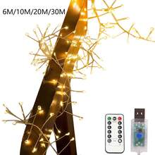 Đèn dây LED USB hình pháo hoa, đèn fairy chùm pháo, phù hợp cho cây thông Noel, đám cưới, Valentine, năm mới, trang trí Giáng sinh, dải đèn LED - nguồn USB - Xem 4