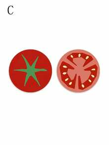 2pcs Apple-Shaped Car Cup Holder Anti-Slip Pads, Leather Material, Heat Resistant And Dirt-Proof, Universal Creative Car Interior Decoration Pads, Car Interior Decor - one-size - View 10