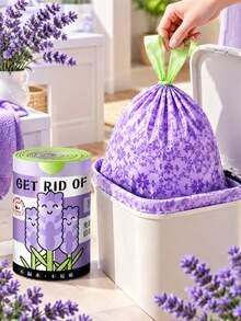 Scented Drawstring Trash Bags - Thickened Tear-Resistant - Pink Bow Pattern, High-Density Polyethylene Drawstring Trash Bags - Multi-Purpose Disposable Storage Bags, Suitable For Kitchen, Bathroom, Living Room, RV, Bedroom, Office, Also Can Be Used As Halloween And Christmas Gifts, Applicable Scenes Include Home Decor (Including Autumn, Christmas And Daily Styles), Office Decor - A - View 11