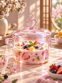 1pc High Borosilicate Glass Skillet, Single Serving Bowl & Cooking Pot, Suitable For Open Flame And Microwave, Multi-Functional Pot For Seafood, Salad, Fruit, Milk, Soup, Sauce Pot, Tabletop Gift, Suitable For Dinner Party, Home, Wedding Essentials, Christmas Gift - View 9