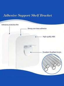 30 piezas Clavijas de soporte para estantes, Clips adhesivos para estantes, Clavijas para estantes de gran resistencia, Adecuados para gabinetes de cocina, estanterías, armarios, Fijadores transparentes para estantes de gabinete, Para uso doméstico - transparente - Ver 7
