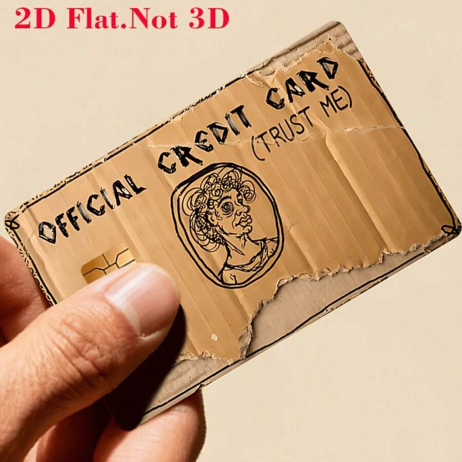 1pc Vintage Official Credit Card Sticker Privacy Protection Card Skin, Paper Birthday Gift PVC Material Anti-Fingerprint Anti-Scratch Wear-Resistant Card Sleeve, Suitable For Men, Women, Couples, Small Chip Cards, Bank Cards, Credit Cards, Transportation Cards, Student Campus Cards Personalized DIY - A - View 1