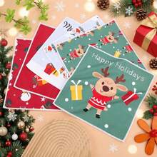 1/2pcs, Christmas Dish Cloth, Santa Gnome And Christmas TreeDesigns Plaid Cleaning Cloth, Soft Absorbent, Perfect XmasTheme Party Decoration, Washable Dishcloths For KitchenBathroom Cooking Baking Sink Counter - Multiple Styles - View 6