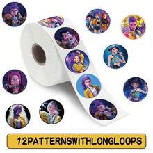 2500pc Scrapbook Sticker Set, Fashion Character Round Adhesive Stickers, Strong Backing Adhesive, Not Easy To Peel Off, Suitable For Gift Box Sealing, Envelope Decoration, Express Package Beautification, Diverse Patterns With Rich Visual Effects, Can Be Used For Storage Containers, Stationery Covers, Handmade Card Decoration, Easily Enhance Object Texture, Adaptable To Various Creative Decorations, Add Artistic Atmosphere To Daily Objects. - Multicolor - View 6