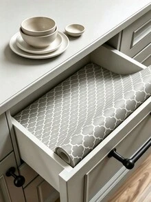 1pc 30cm/11.81in Wide Non-Slip Waterproof Cabinet Liner, Suitable For Kitchen Cabinets, Bathroom Storage, Washable Drawer Mat, Non-Adhesive Drawer Liner, Anti-Slip Cabinet Mat - View 6