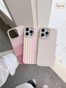 3件裝彩色印花元素 TPU 防震全包覆手機殼 精準保護套 適用於 Apple 11/12/13/14/15/16/17 Pro Max - 彩色 - 查看 4